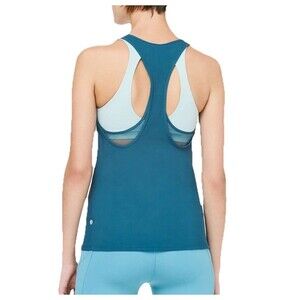 Lululemon Women’s Cross Conditioning 2-In-1 Tank Medium Support B/C Cup Blue 6